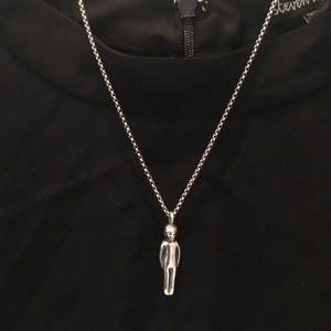 100% silver Mignon Faget king cake baby necklace
